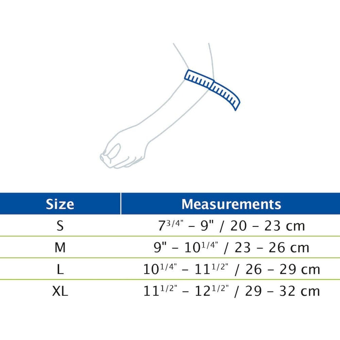 Actimove Elbow Support support being applied or removed from the joint, illustrating ease of use.