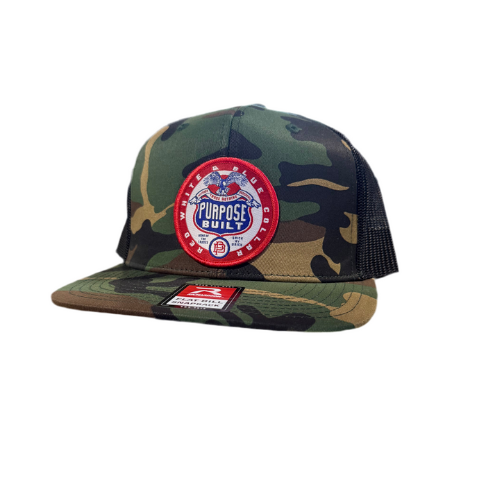 Purpose-Built American Hero hat in camo and black