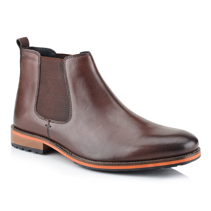 Argyll Leather Chelsea Boots - Brown