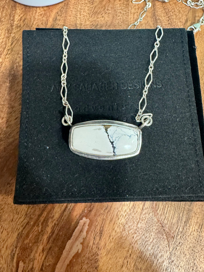 AS 175 Ivory Creek Variscite Bar Necklace