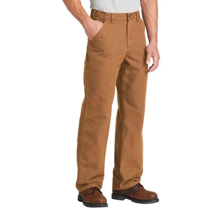 Carhartt brown washed duck work pant, alternate view, big and tall sizing