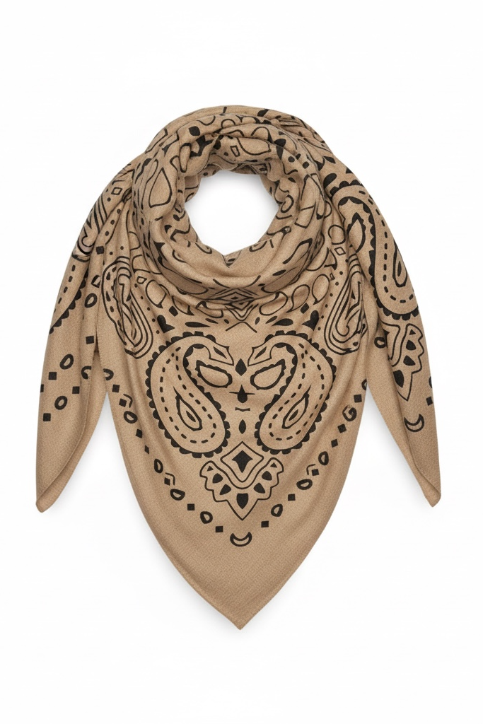 "Bandana" scarf taupe