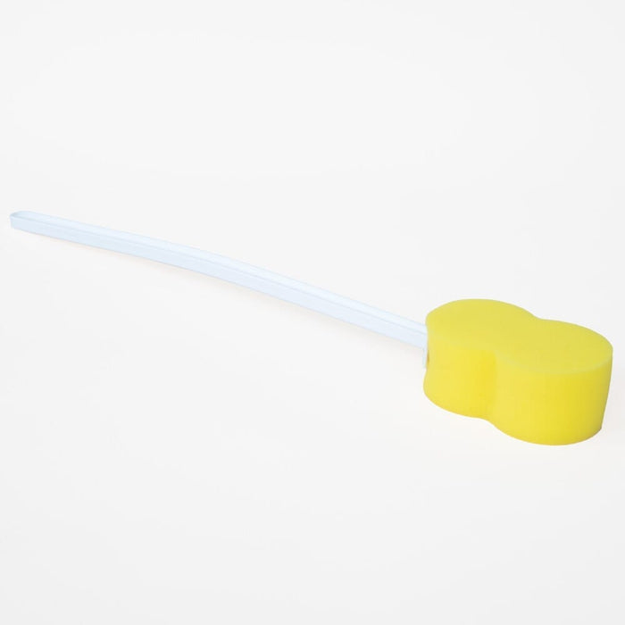 Close-up of a feature of Bendable Long Handled Contoured Sponge.