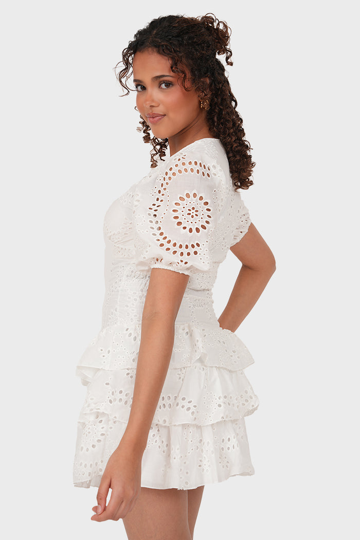"Blossom" dress white