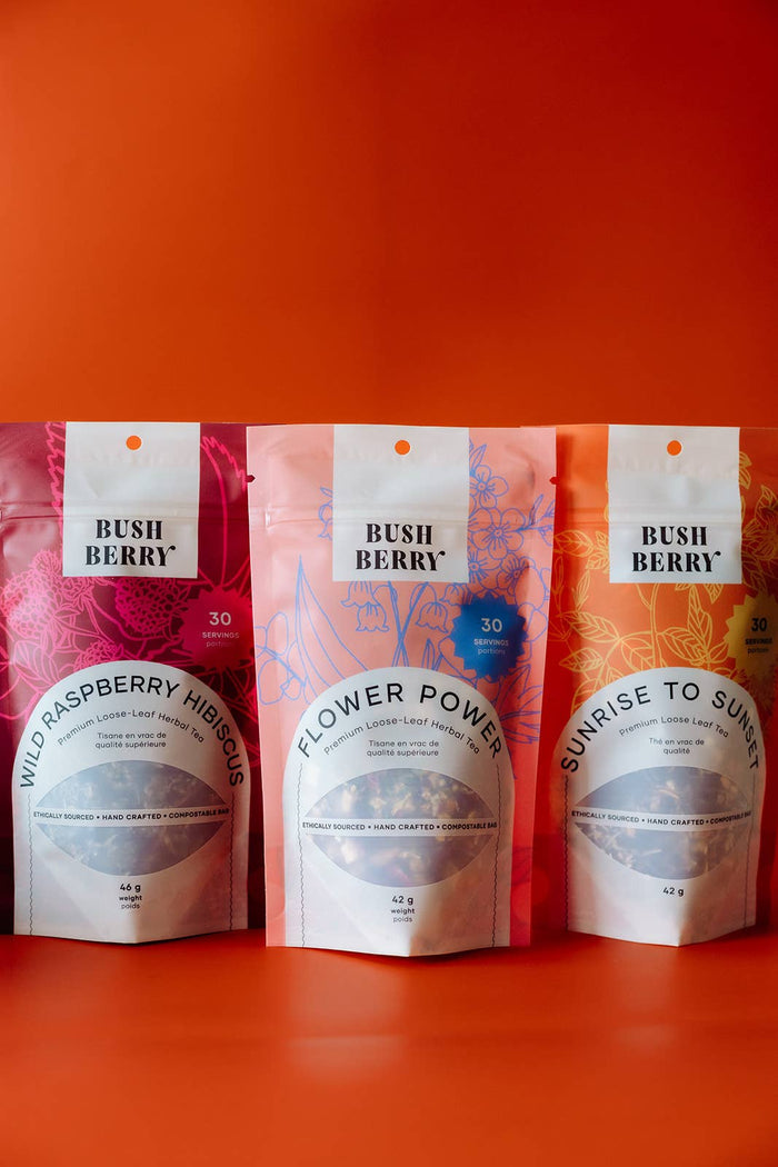 BLUSH BERRY Organic Wild Raspberry Hibiscus Tea