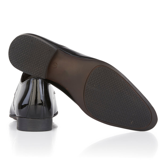 Bowler Patent Leather Double Monk Shoes - Black