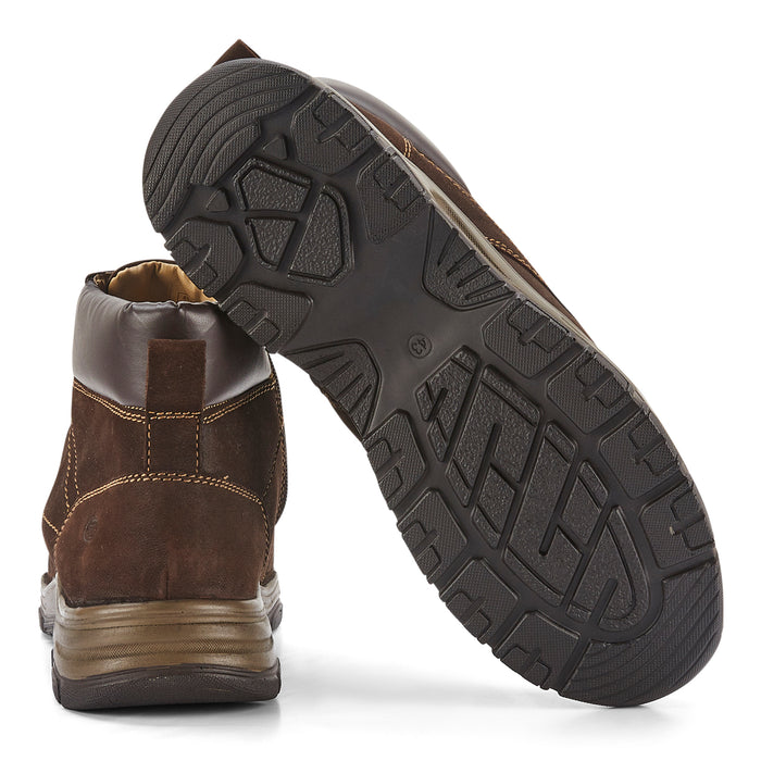 Brentford Nubuck Leather Lace Up Boots - Brown