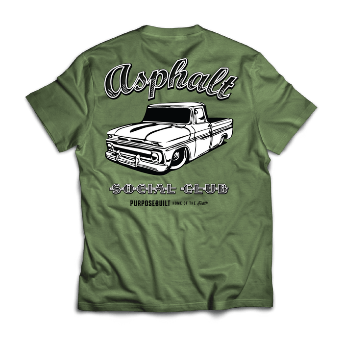 Purpose-Built C10 Ride or Die graphic t-shirt in military green, big and tall sizing