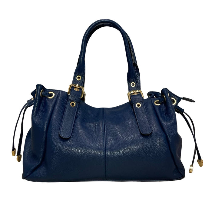 "Cady" bag blue real leather