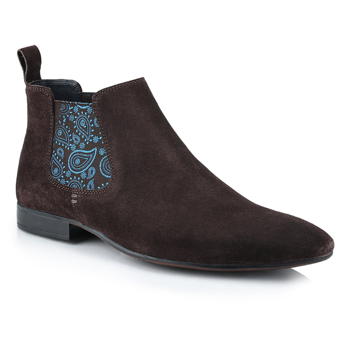 Carnaby Suede Leather Chelsea Boots - Brown