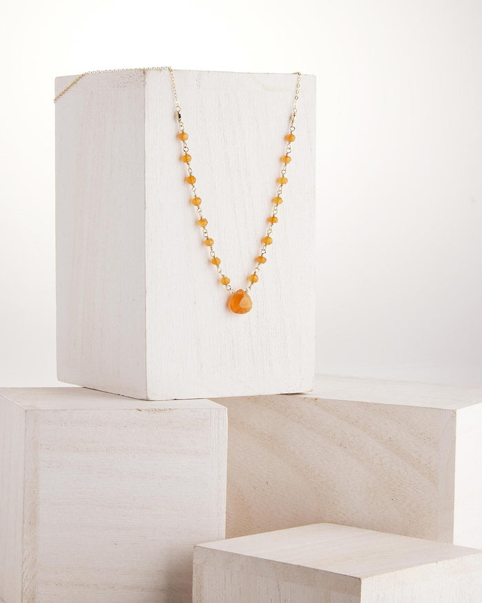 Carnelian Gold Chain Necklace