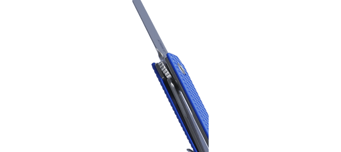 Blue CRKT CEO Microflipper compact folding pocket knife, further product view
