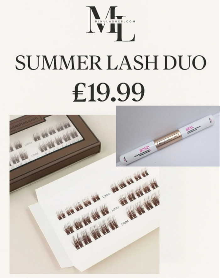 Chocolate lashes plus invisible bond and seal