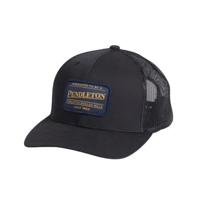 Pendleton classic patch trucker hat in black