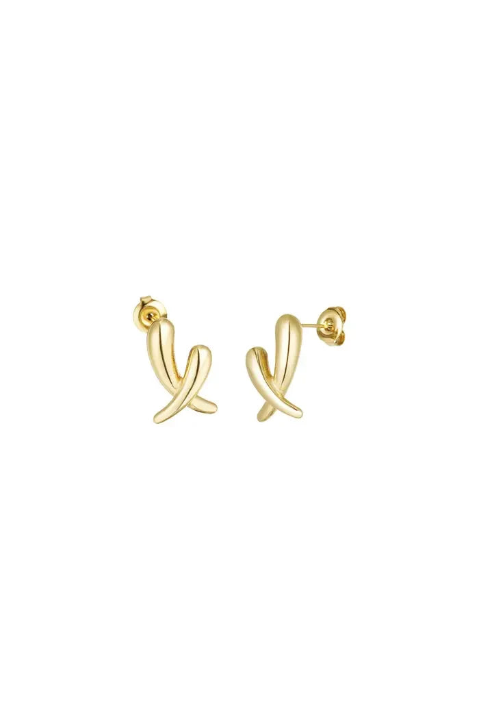 "Crossed" earrings
