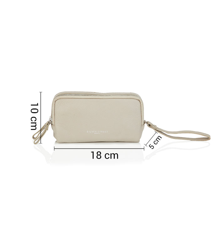 Daisy Leather Purses - Cream