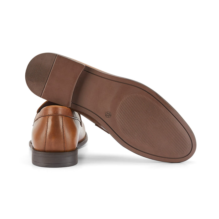 Dane Leather Penny Loafers - Tan