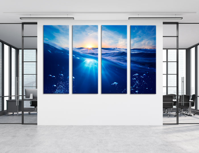 Dawn in The Ocean Canvas Print #7178