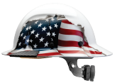 Lift Safety DAX full brim hard hat in American flag graphic