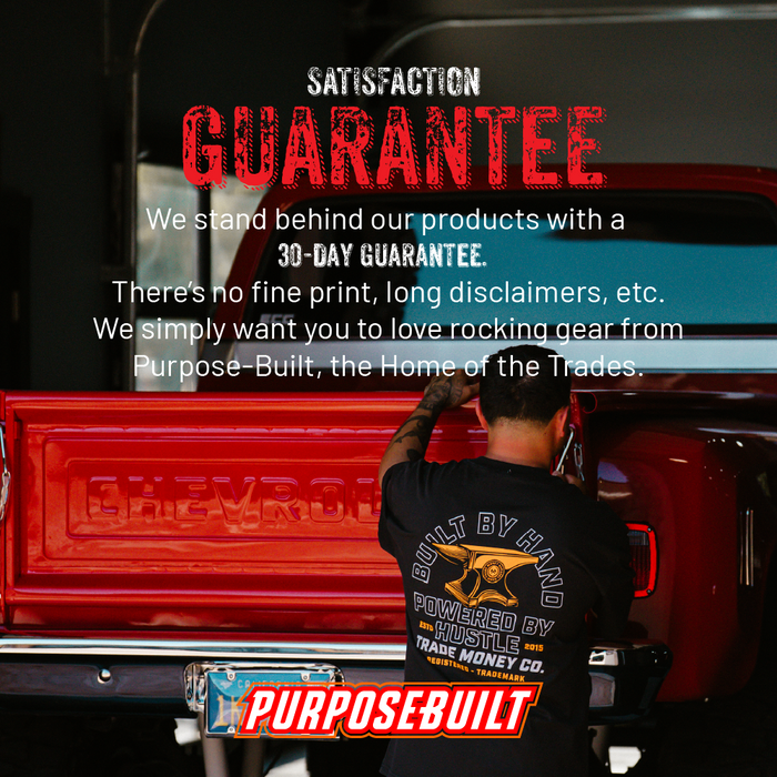 Purpose-Built product guarantee graphic