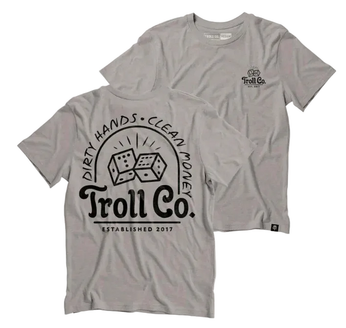 Troll Co. DHCM Roller graphic tee in concrete, big and tall sizing