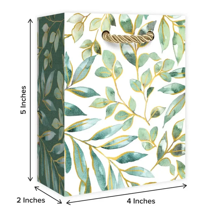 Euro Tote - Tiny Tote - Elegant Leaves