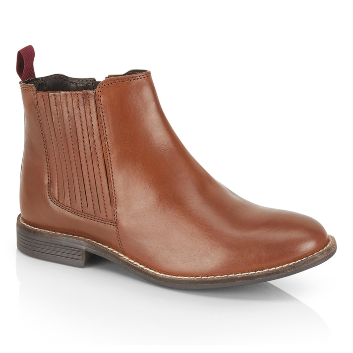 Faith Leather Chelsea Boots - Cognac