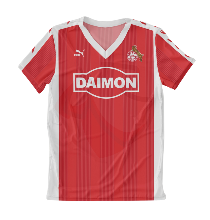 FC Köln Shirt 1985-1986 Home - Retro Jersey, FC Köln trikot, FC Köln Retro Trikot