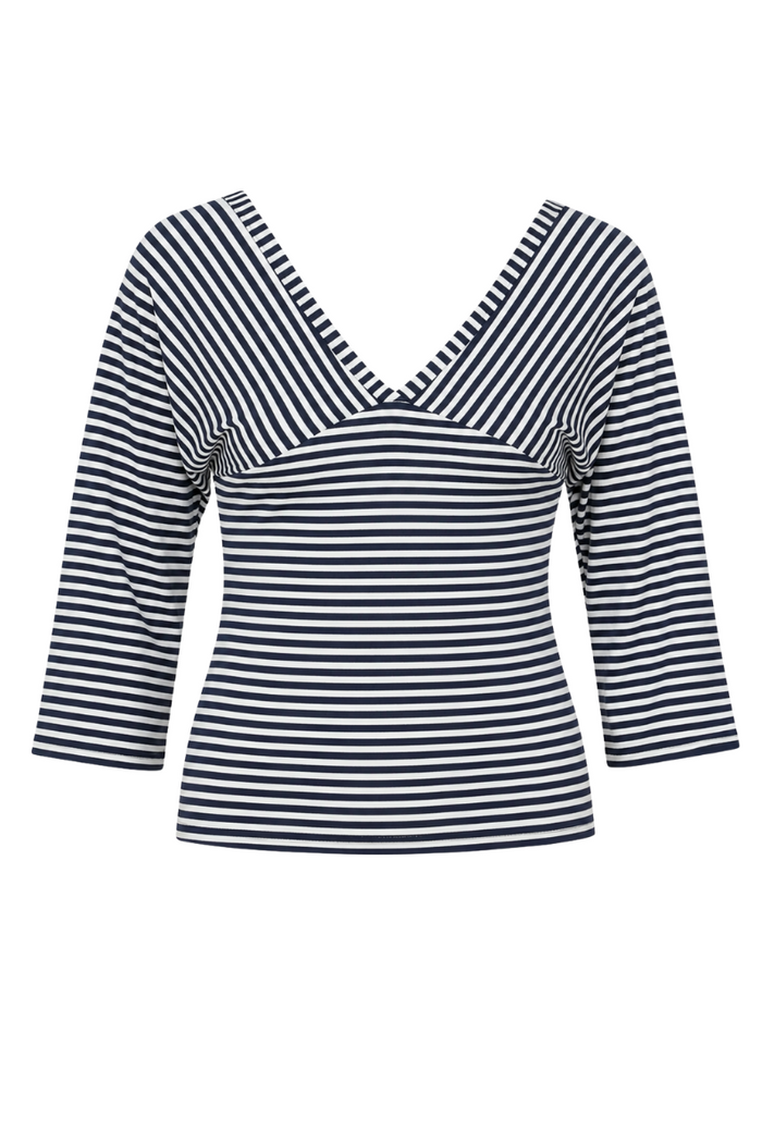 "Flo" top striped navy