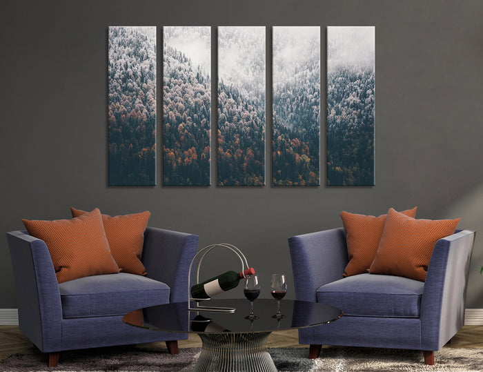 Foggy Autumn Canvas Print #7088