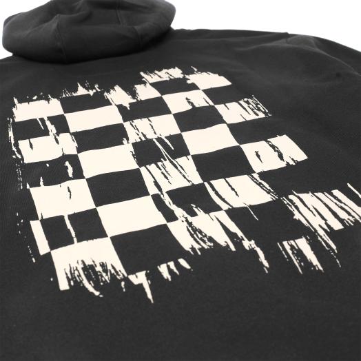 Fray Hooded Pullover - Black