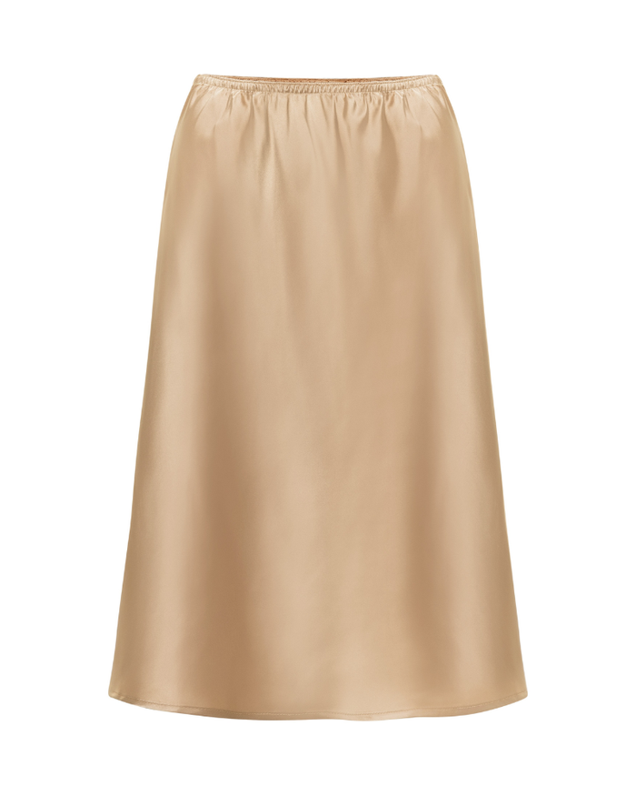 Gemsli HW351 26" Nude Silky Taffeta Half Slip myselflingerie.com