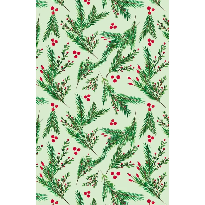 Gift Wrap - GW-9495 - Evergreen Branches - Jewelry Roll