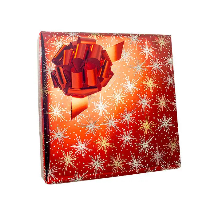 Half Ream - Ruby Starburst Gift Wrap - 24’’ x 417’