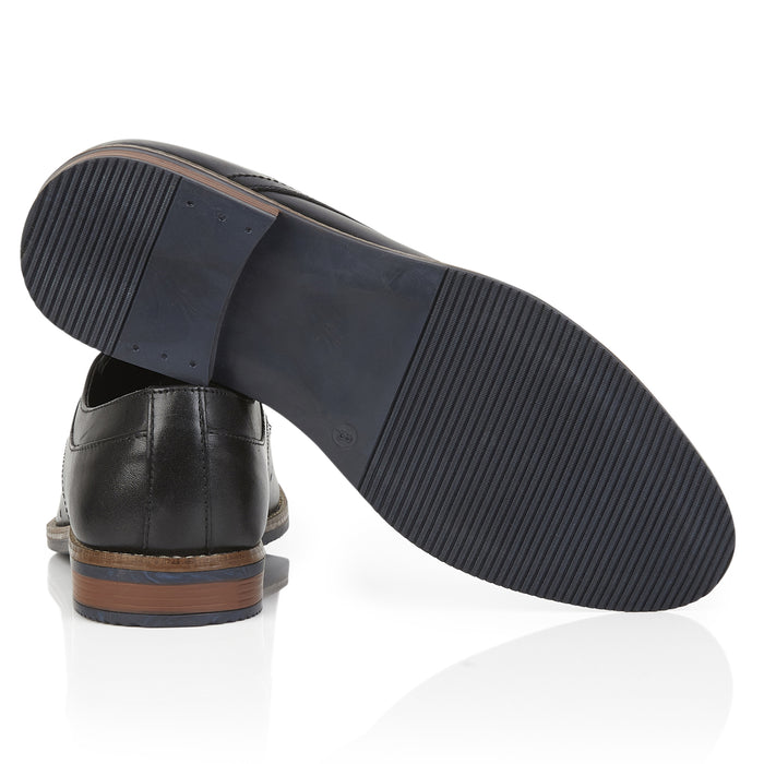 Herbie Leather Brogue Shoes - Black