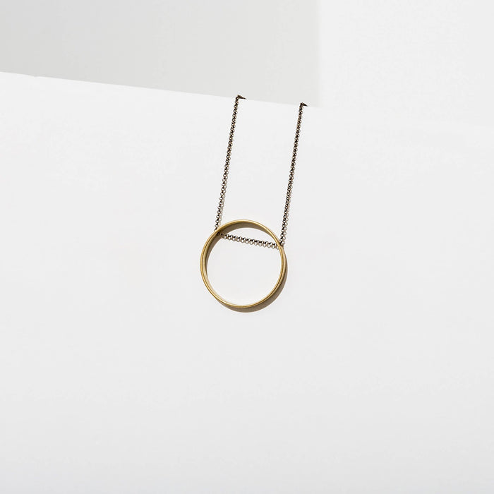 Horizon Brass Circle Necklace - 3 Sizes