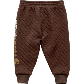 Carhartt toddler quilted jersey sweatpant in chestnut, further product image