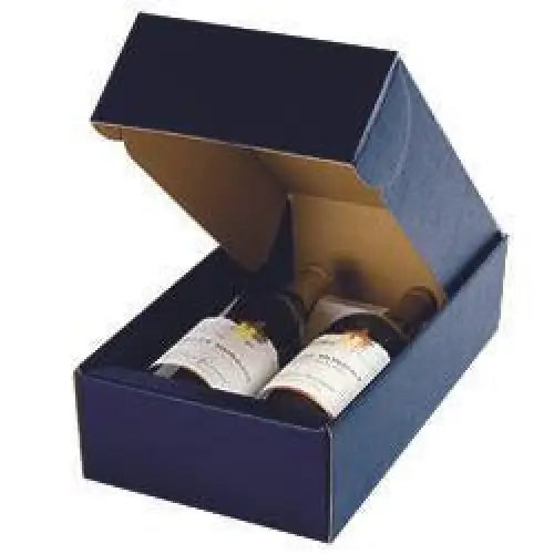 Juta Blue - 3 Bottle Box - Matte Navy Linen Embossed- 11 x
