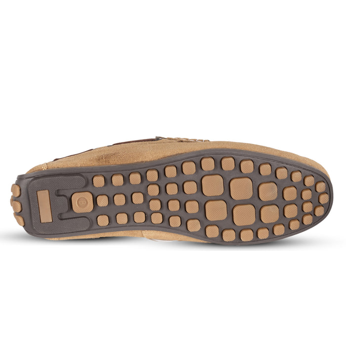 Lagonda Suede Leather Driving Loafers - Sand