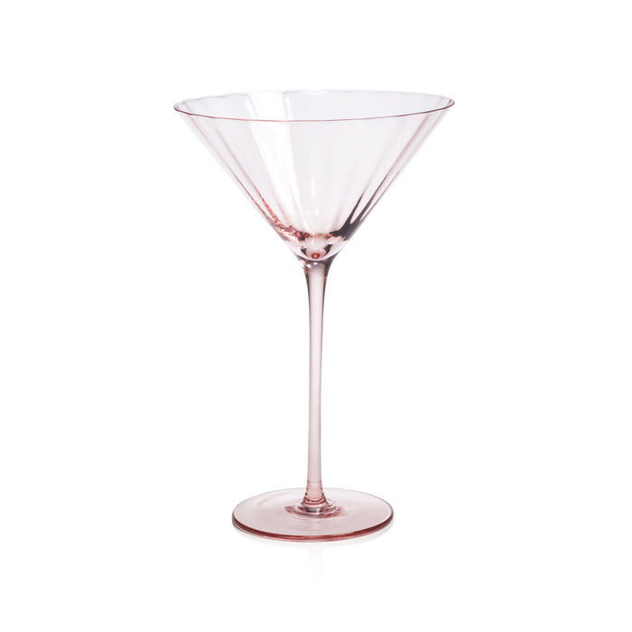 Madeleine Optic Glassware - Pink - Drinkware Sets by Carlyle Avenue