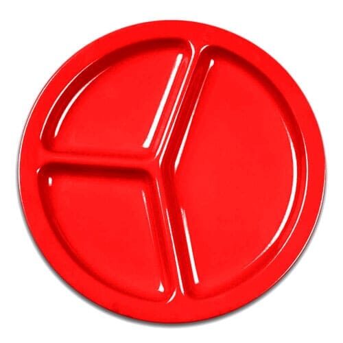 Image of Melamine Portion Plate on a plain background.