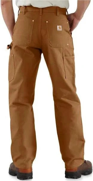 Carhartt brown firm duck double-front work pant, alternate view, big and tall sizing
