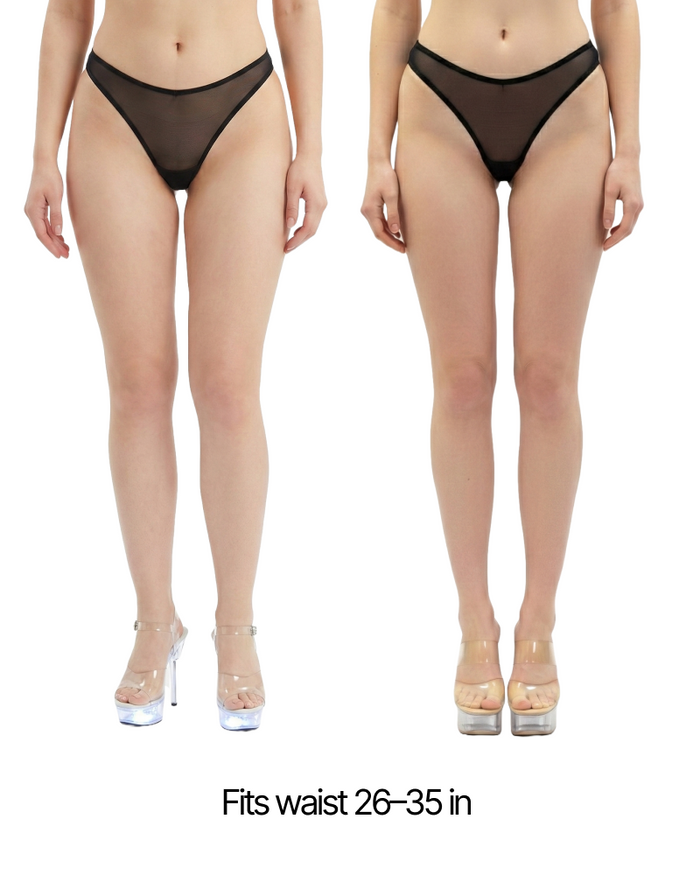 Mesh High-Cut Thong