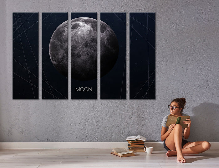 Moon in Darkness Canvas Print #6015