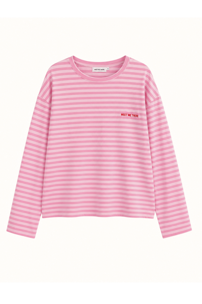 "Noa" striped sweater pink