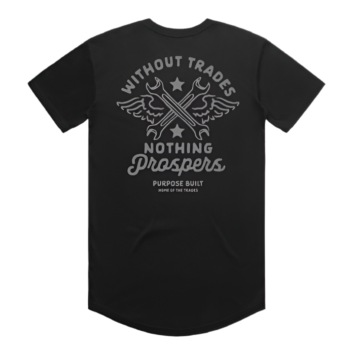 Purpose-Built Nothing Prospers drop shoulder t-shirt in black, additional product image