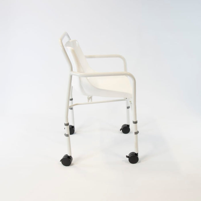 NRS Height Adjustable Economy Mobile Shower Chair
