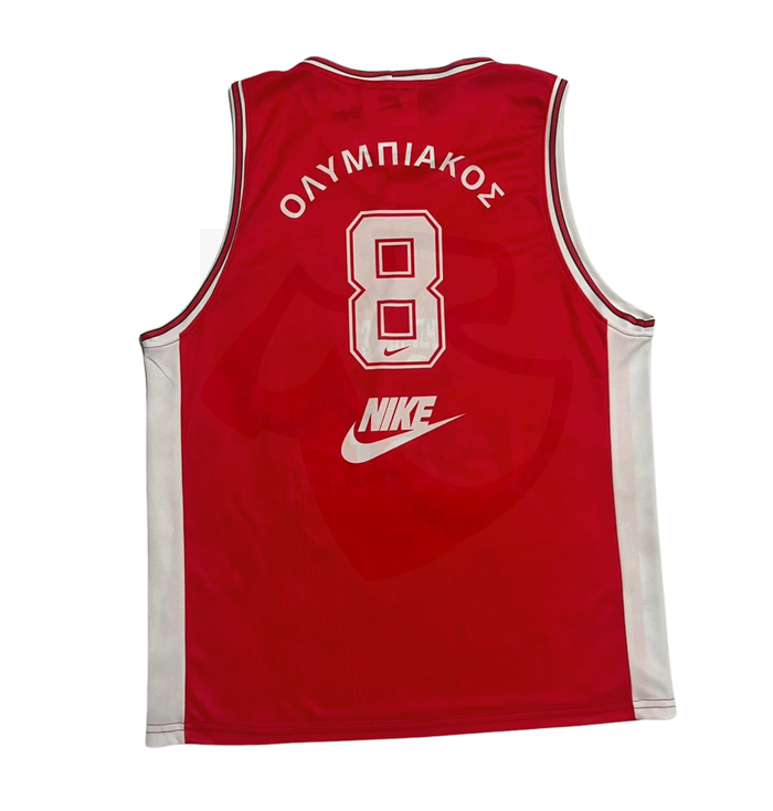 Olympiakos Basketball Shirt 1994-1995 Home - Retro Jerseys, Φανέλα μπάσκετ Ολυμπιακού