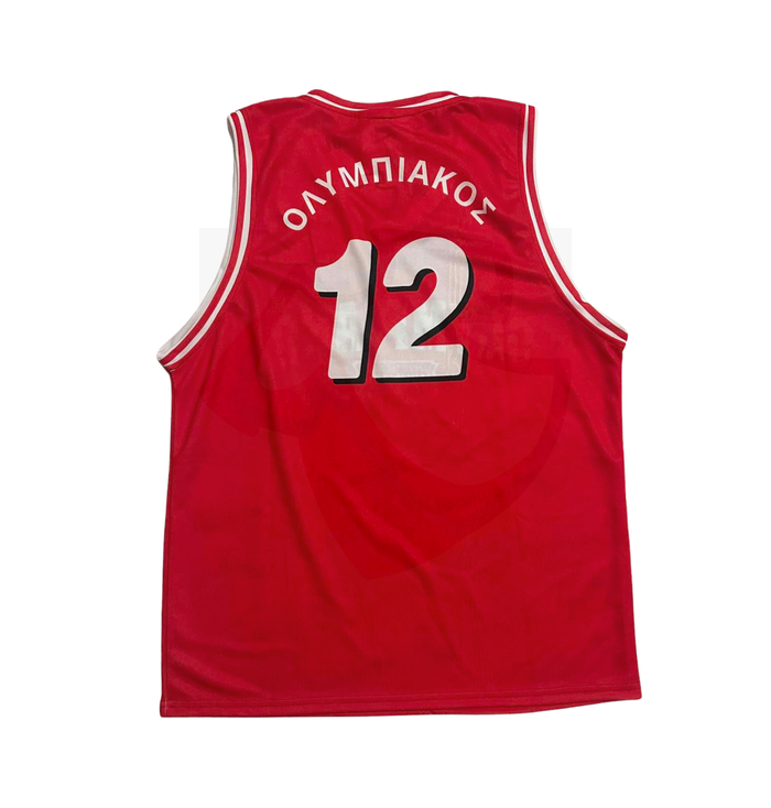 Olympiakos Basketball Shirt 1997-1998 Home - Retro Jerseys, Φανέλα μπάσκετ Ολυμπιακού