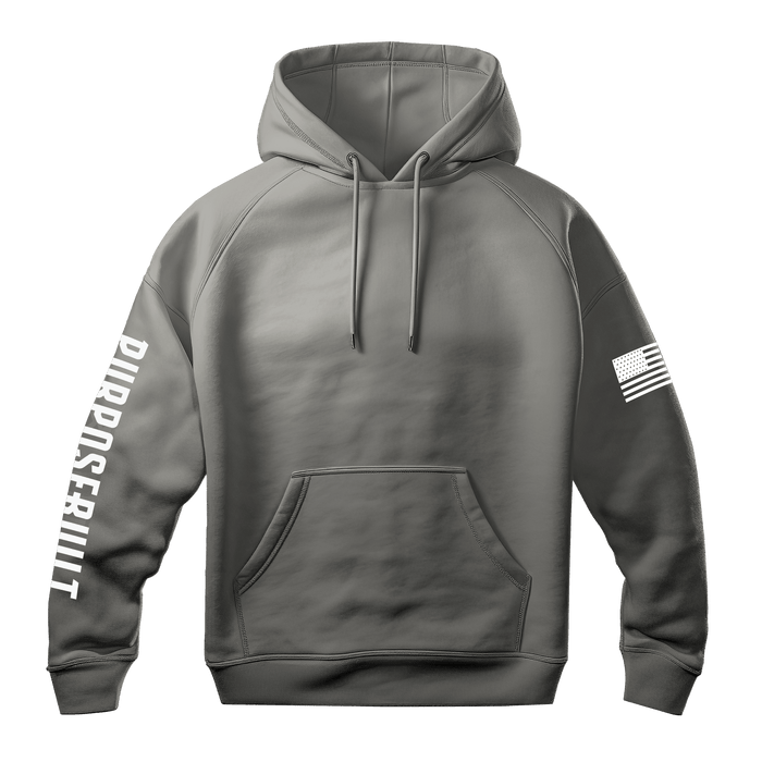 Purpose-Built logo pullover hoodie in charcoal